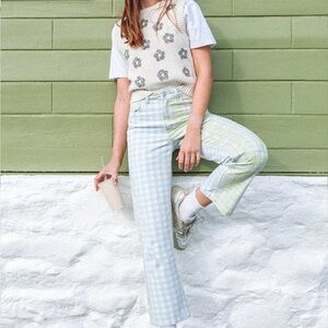 [BRAND NEW] Blue and Green Plaid Pants